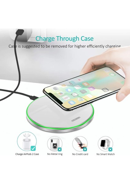 Siyah Kablo Olmadan 30W Kablosuz Şarj Pedi iPhone 14 13 12 11 Pro Max x Samsung S22 S21 Telefon Şarj Cihazları Indüksiyon Hızlı Şarj Istasyonu Istasyonu (Yurt Dışından) fırsatları