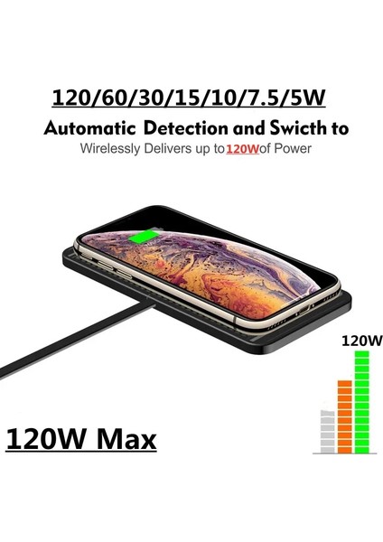Qc3.0 Şarj Cihazı ile 120W Kablosuz Şarj Cihazı Araç Şarj Cihazı iPhone 14 13 12 Pro Max Için Kablosuz Şarj Dock Pad'i Samsung S22 S21 Hızlı Telefon Araç Şarj Aletleri (Yurt Dışından) indirimleri