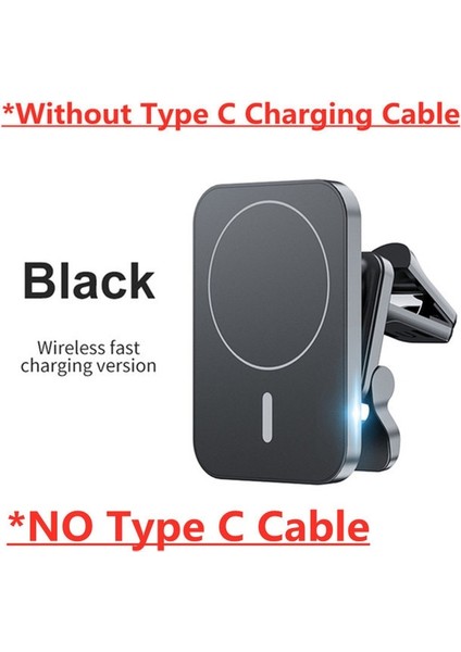 Siyah (Md2) Hıçbır Kablo 30 W Manyetik Araç Kablosuz Şarj Cihazı iPhone 13 12 Pro Max Mini Hızlı Kablosuz Şarj Hava Firar Araç Telefonu Tutucu Montaj Standı (Yurt Dışından)