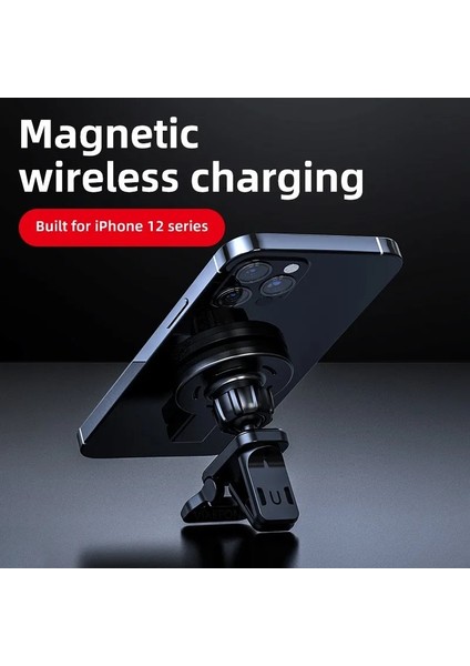 Beyaz Kablo Yok 75W Manyetik Araç Kablosuz Şarj Cihazı Mini Hızlı Şarj Istasyonu Telefon Tutucu Dağı Otomatik Hizalama iPhone 12 13 14 Pro Max (Yurt Dışından) indirimleri
