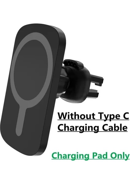 Md3 Siyah Kablo Yok 30 W Manyetik Araç Kablosuz Şarj Cihazları Araba Hava Firar Telefon Tutucu iphone 12 13 Mini Pro Max Hızlı Kablosuz Araç Şarj Istasyonu (Yurt Dışından)