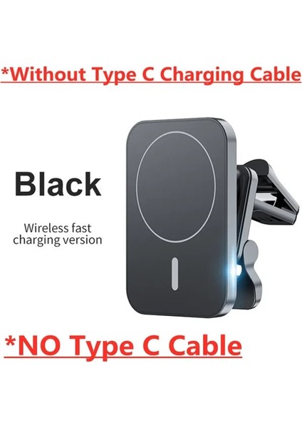 Siyah (Md2) Hıçbır Kablo 30 W Manyetik Araç Kablosuz Şarj Cihazı Macsafe iPhone 12 13 Pro Max Mini Hızlı Şarj Istasyonu Hava Firar Araç Telefonu Tutucu Standı (Yurt Dışından)