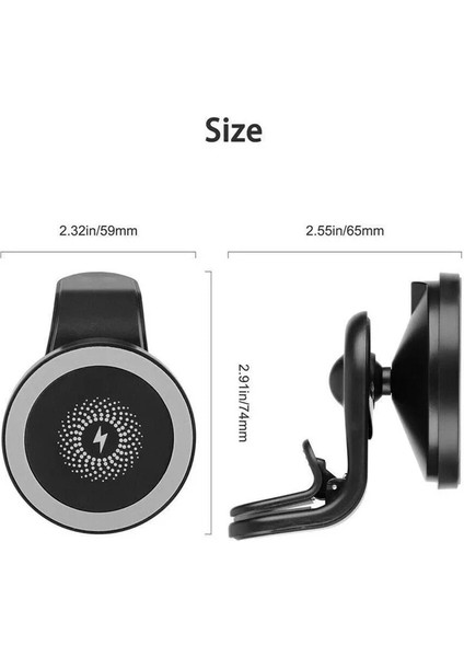 Siyah (Md2) Hıçbır Kablo 30 W Manyetik Araç Kablosuz Şarj Cihazı Macsafe iPhone 12 13 Pro Max Mini Hızlı Şarj Istasyonu Hava Firar Araç Telefonu Tutucu Standı (Yurt Dışından) fırsatları