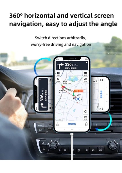 C Tipi Kablo Olmadan 65W Manyetik Kablosuz Şarj Cihazları Araba Hava Firar Telefon Tutucu iPhone 12 13 14 Pro Max Indüksiyon Şarj Cihazı Hızlı Şarj Istasyonu (Yurt Dışından) fiyatları