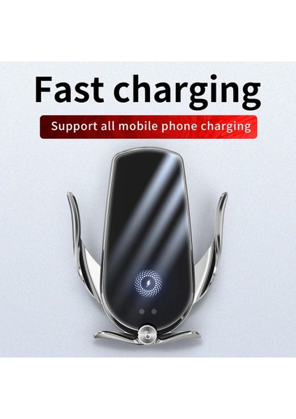 Beyaz Araç Şarj Cihazı 15W Araç Kablosuz Şarj Cihazı iPhone 13 12 11 Xs Xr x 8 Samsung S22 S21 Manyetik USB Kızılötesi Sensör Telefon Tutucu Montaj Şarj Aletleri (Yurt Dışından) fırsatları
