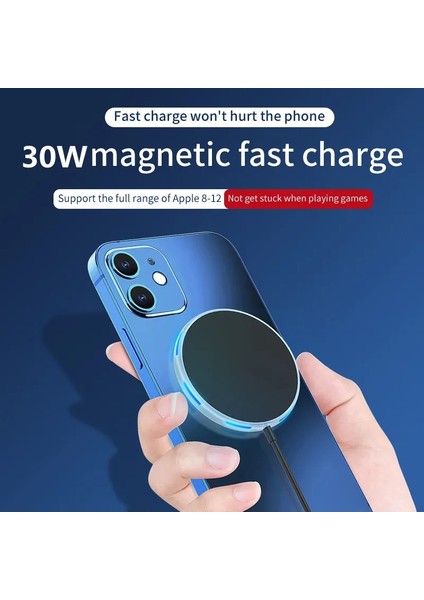 Beyaz 30W Manyetik Kablosuz Şarj Cihazı Macsafe IPhone 13 12 Pro Max Mini 13PROMAX Indüksiyon Pd Hızlı Telefon Kablosuz Şarj Pedi (Yurt Dışından) fiyatları