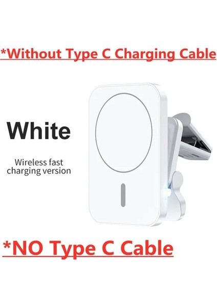 Beyaz (Md2) Hıçbır Kablo 30 W Manyetik Araç Kablosuz Şarj Cihazları Telefon Şarj Cihazı iphone 12 13 Mini Pro Max Için Kablosuz Hava Firar Max Mıknatıs Adsorbe Hızlı Kablosuz (Yurt Dışından)