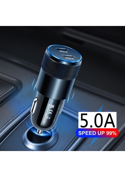 Beyaz USB Araç Şarj Cihazı Hızlı Şarj 4.0 Qc4.0 Qc3.0 Qc Scp 5A Pd Tip C 60W Hızlı Araç USB Şarj Cihazı Cep Telefonu Için (Yurt Dışından) indirimleri