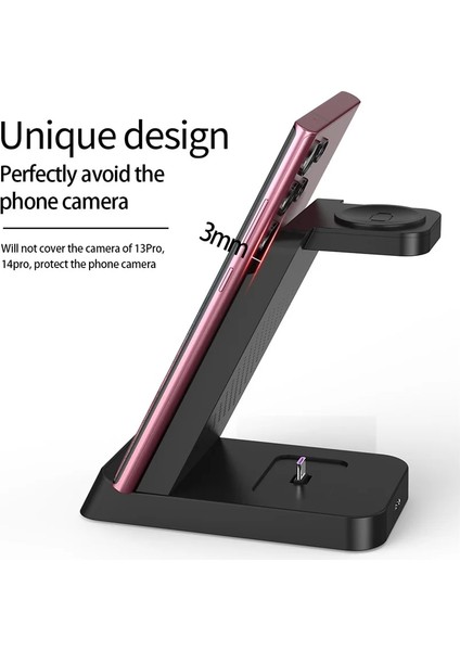 iphone Için Kablosuz 100W 3'ü 1 Arada Kablosuz Şarj Standı Hızlı Şarj Dock Istasyonu iPhone 14 13 12 11 Samsung S22 S21 Galaxy Apple Watch 8 7 6 (Yurt Dışından) fiyatları