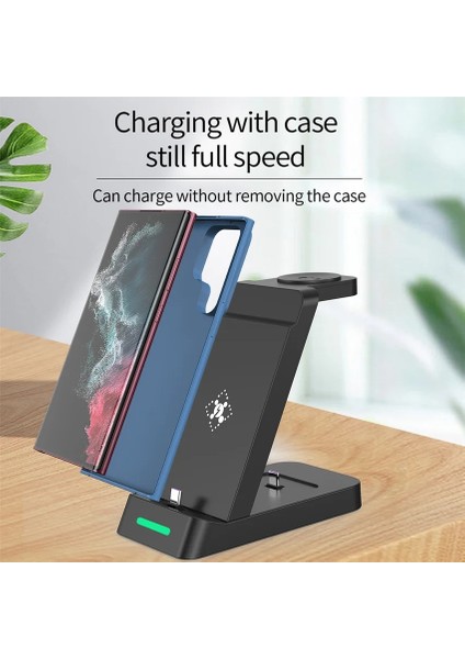 iphone Için Kablosuz 100W 3'ü 1 Arada Kablosuz Şarj Standı Hızlı Şarj Dock Istasyonu iPhone 14 13 12 11 Samsung S22 S21 Galaxy Apple Watch 8 7 6 (Yurt Dışından) fırsatları