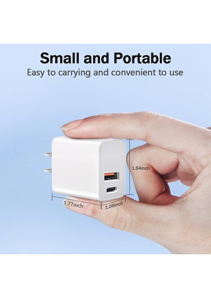 20W Au Tak 20W Çift Bağlantı Noktalı Pd USB Şarj Cihazı Hızlı Şarj Tipi C Duvar Pd Güç Adaptörü iPhone 13 12 11 Xs Samsung S21 Hızlı Şarj 3.0 Fiş (Yurt Dışından) modelleri