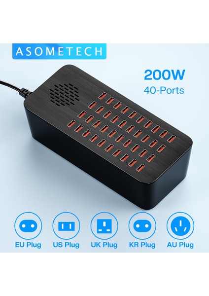 Abd Tak ASA5P 20 Port USB Şarj Cihazı Çoklu Bağlantı Noktaları 200 W 40A 40 Bağlantı Noktası USB Şarj Istasyonu Telefon Şarj Adaptörü iPhone Samsung Xiaomi Için Çoklu Şarj Cihazı (Yurt Dışından) fiyatları
