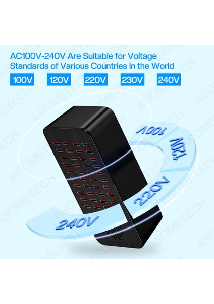Abd Tak ASA5P 20 Port USB Şarj Cihazı Çoklu Bağlantı Noktaları 200 W 40A 40 Bağlantı Noktası USB Şarj Istasyonu Telefon Şarj Adaptörü iPhone Samsung Xiaomi Için Çoklu Şarj Cihazı (Yurt Dışından) indirimleri