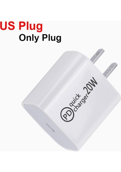 Abd Tak 20W Hızlı Şarj Pd USB C Şarj Cihazı Apple iPhone 13 12 11 Pro Max Samsung Xiaomi Güç Adaptörü Ingıltere Ab Tak Pd Tipi C Bağlantı Noktası (Yurt Dışından)