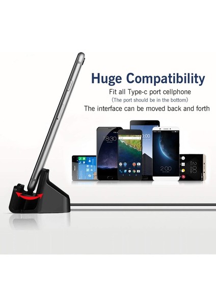 Tip-C Için Altın Tip C Mikro USB Şarj Cihazı iPhone Için Samsung Için Xiaomi Şarj Istasyonu Standı Cep Telefonu Tutucu Masa Üzerinde Chagering Tabanı (Yurt Dışından) fiyatları