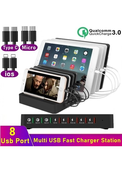 Ingiltere 96W Kablolu Evrensel 110W 8 Bağlantı Noktalı Çoklu USB Şarj Standı IPhone 14 Için Carregador Hızlı Şarj 3.0 Samsung Xiaomi Için Hızlı Şarj Istasyonu (Yurt Dışından) fiyatları