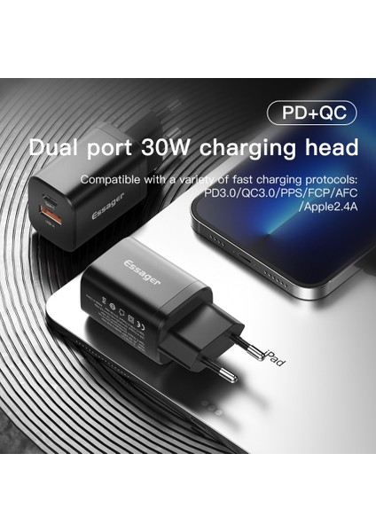 Tip-C 33W B Ab A C Fiş Essager USB Tip C Hızlı Şarj Cihazı 30W Qc Pd 3.0 Çift Bağlantı Noktalı Mini Taşınabilir Adaptör IPhone 14 13 12 IPad Xiaomi Hızlı Duvar Şarj Cihazları (Yurt Dışından) fiyatları