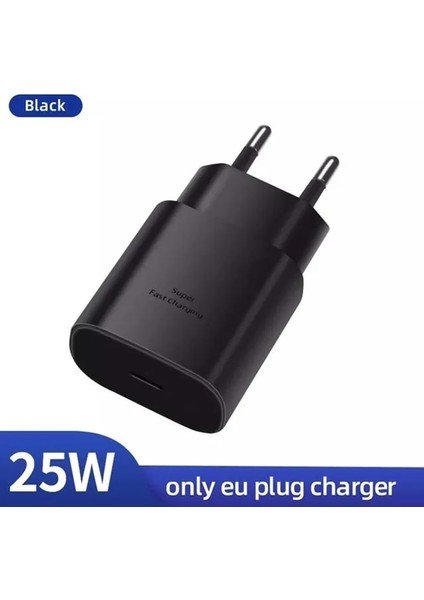 Ab Tak Siyah 25 W Pd Şarj Cihazı USB Tip C Cargador Samsung Galaxy S22 S21 S20 Not 20 A71 A80 S8 S7 S10 Hızlı Şarj Güç Adaptörü Chargeur (Yurt Dışından)