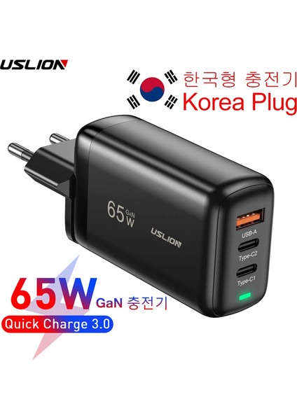 Beyaz ve 100W Kablo Uslıon 65W USB Tip C Gan Şarj Cihazı Dizüstü Tablet Macbook Için Kore Fişi Pd Hızlı Şarj iPhone 14 13 12 Pro Max Samsung Poco (Yurt Dışından) indirimleri