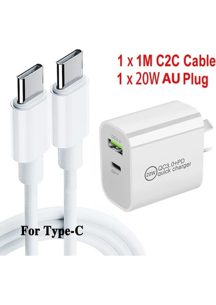 Au C2C Çift Ab Abd Tak 20W Usb-C Güç Adaptörü Şarj Cihazı Hızlı iPhone Şarj Cihazı 13 12 Mini Pro Ipad Google Pixel 6 5 4 3 2 Rog 5 3 2 (Yurt Dışından)