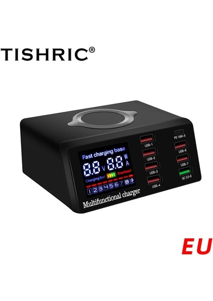Ab 100W USB Şarj Aleti Adaptörü Iphone Hub Için Kablosuz Şarj Cihazı Şarj Istasyonu Pd Hızlı Şarj Cihazı Hızlı Şarj Xiaomi Huawei Samsung Için (Yurt Dışından)