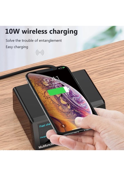 Ab 100W USB Şarj Aleti Adaptörü Iphone Hub Için Kablosuz Şarj Cihazı Şarj Istasyonu Pd Hızlı Şarj Cihazı Hızlı Şarj Xiaomi Huawei Samsung Için (Yurt Dışından) indirimleri
