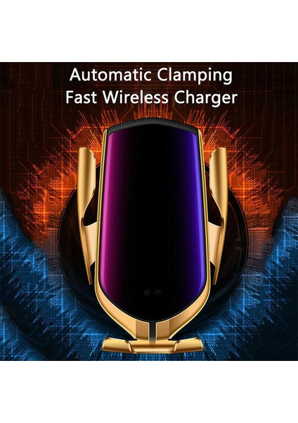 Yalnızca USB Şarj Cihazı Qı Kablosuz Şarj Cihazı Araç Montaj Otomatik Sıkma 10W Hızlı Şarj Hava Firar Telefon Tutucu iPhone 11 Xs Xr x 8 Samsung S10 S20 (Yurt Dışından) modelleri