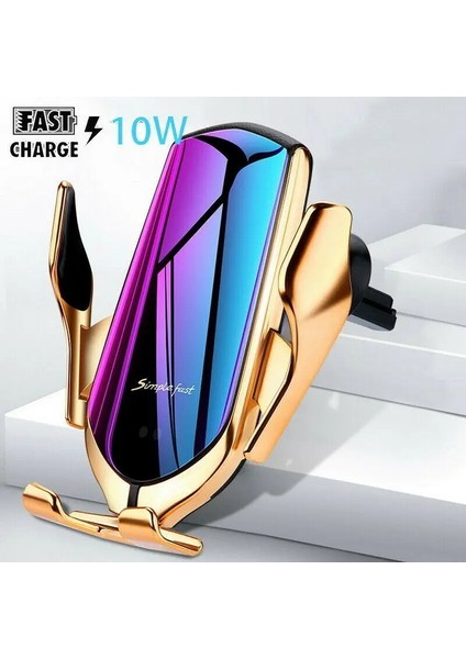 Yalnızca USB Şarj Cihazı Qı Kablosuz Şarj Cihazı Araç Montaj Otomatik Sıkma 10W Hızlı Şarj Hava Firar Telefon Tutucu iPhone 11 Xs Xr x 8 Samsung S10 S20 (Yurt Dışından) indirimleri