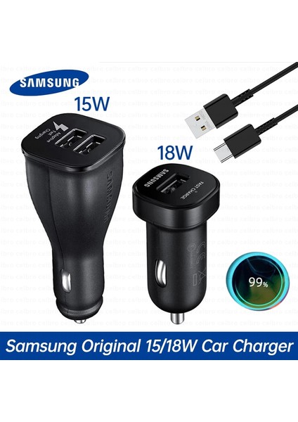 15W Kablolu Samsung Orijinal 18W 15W USB A Araç Şarj Cihazı Tip C Hızlı Şarj Carregador Samsung Galaxy S22 Not 20 Ultra S21 S9 A51 A60 (Yurt Dışından) fiyatları