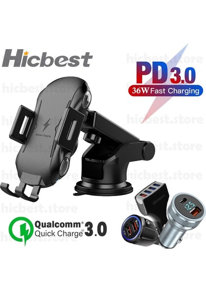 HBWCC08-7 10W Araba Kablosuz Indüksiyon Şarj Cihazı iPhone Samsung Için Otomatik Kablosuz Araba Şarjı iPhone 8 x Xr Xs Samsung S8 S9 S10 (Yurt Dışından) fiyatları