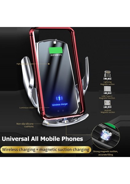 Siyah Kablosuz Şarj Araba Cep Telefonu Tutucu Braketi 15 W Manyetik Destek Otomatik Telefon Klip Iphone 12 Için Standı Aksesuarları (Yurt Dışından) fırsatları