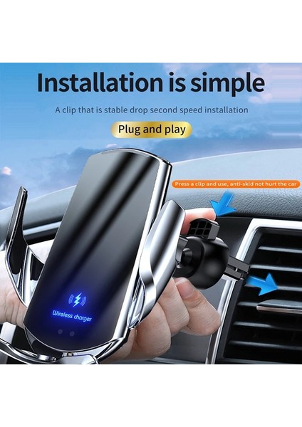 Siyah Kablosuz Şarj Araba Cep Telefonu Tutucu Braketi 15 W Manyetik Destek Otomatik Telefon Klip Iphone 12 Için Standı Aksesuarları (Yurt Dışından) indirimleri