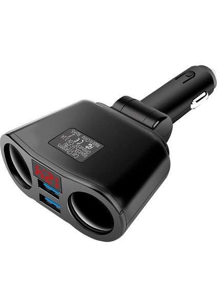 Siyah Vıkefon USB Araç Şarj Cihazı 3.1A Araç Çakmak Soket Splitter Fiş LED Araç Şarj Adaptörü 90 W Algılama Telefon Mp3 Dvr (Yurt Dışından)