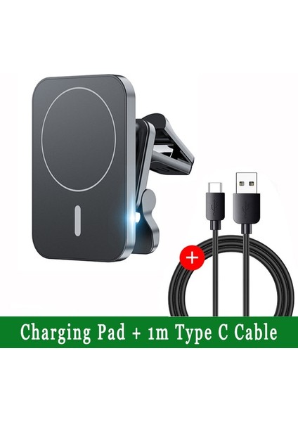 Md2 Siyah Kablolu 30W Manyetik Araç Kablosuz Şarj Cihazları Araba Hava Firar Telefon Tutucu iphone 12 13 Mini Pro Max Hızlı Kablosuz Araç Şarj Istasyonu (Yurt Dışından)