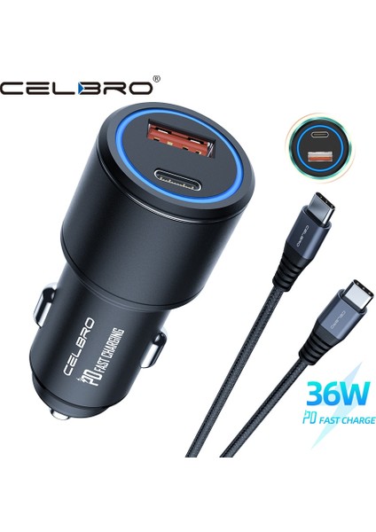 USB A'dan C'ye 1 M 36 W Pd 3.0 Araç Şarj Cihazı Samsung S20 Not 20 Ultra S21 Artı USB Tip C Hızlı Araç Telefonu Şarj Cihazı IPhone 12 Pro Max Için Araç Şarj Cihazı (Yurt Dışından) fiyatları