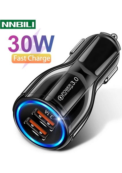 Beyaz 1 USB 3.1A Araç Şarj Cihazı Çift USB Pd Qc LED Hızlı Telefon Şarj Kablosu Adaptör Fişi iPhone 13 12 11 8 iPad Samsung S22 Xiaomi Huawei Lg (Yurt Dışından) fiyatları