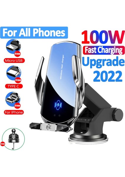 Kablo ile Silve 100W Kablosuz Şarj Cihazı Oto Araba Manyetik Hava Firar Telefon Tutucu iPhone 14 13 12 Samsung S20 Indüksiyon Hızlı Şarj Istasyonu (Yurt Dışından) indirimleri