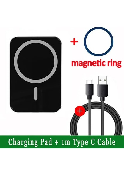 C Tipi Kablo ile 100W Manyetik Araç Kablosuz Şarj Cihazları Hava Firar Telefon Tutucu Dağı iPhone 14 13 12 Pro Max Telefon Şarj Cihazı Hızlı Şarj Istasyonu (Yurt Dışından)