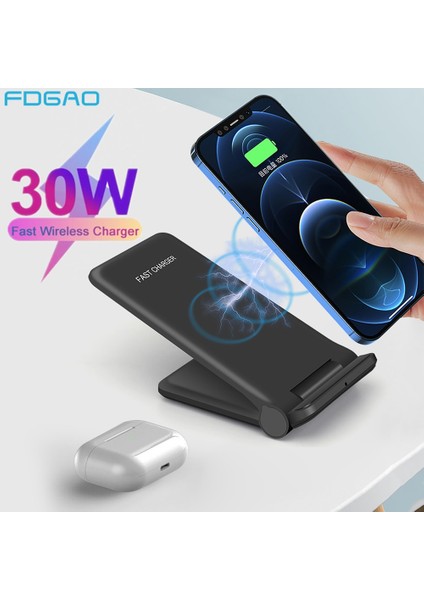 20W Katlanabilir 30W Kablosuz Şarj Standı iPhone 14 13 12 11 Pro Xs Max x Xr 8 Samsung S22 S21 Için Katlanabilir Indüksiyon Hızlı Şarj Pedi (Yurt Dışından) fiyatları