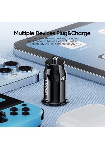 Çift Qc Toocki Araç Şarj Cihazı USB Pd Hızlı Araç Şarj Cihazı Huawei Samsung iPhone 14 13 12 Hızlı Şarj 4.0 Tip C Araç Şarj Cihazı (Yurt Dışından) indirimleri