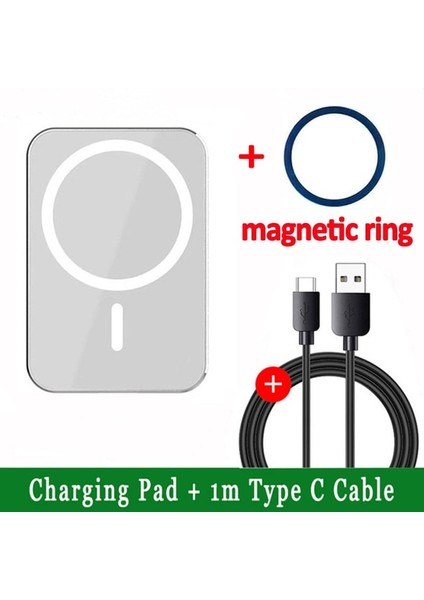 C Tipi Kablo ile 65W Manyetik Kablosuz Şarj Aletleri Araç Hava Firar Telefon Tutucu iPhone 12 13 14 Pro Max Mini Araç Şarj Cihazı Hızlı Şarj Istasyonu (Yurt Dışından)