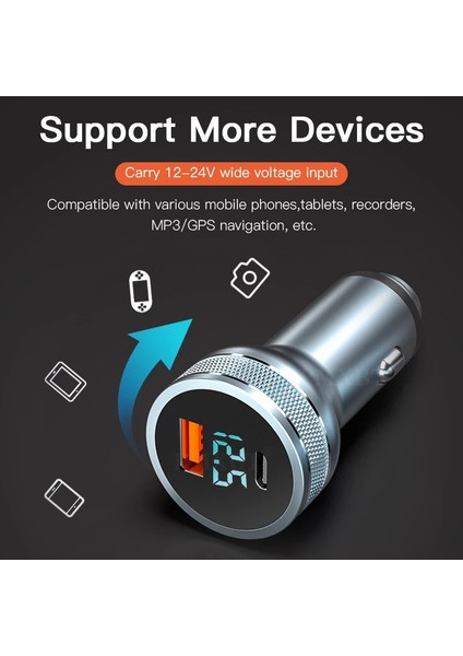 Tip 2 36W USB Tip C Araç Şarj Cihazı Qc 3.0 Hızlı Şarj Pd Adaptörü iPhone 13 Pro Max Xiaomi Mi 11 Samsung Cep Telefonu Arabada Şarj Cihazı (Yurt Dışından) modelleri