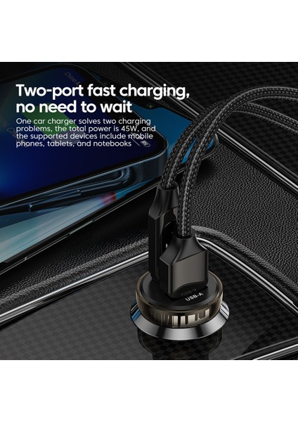 15.5W Çift Şarj Cihazı Toocki 45W Araç Şarj Cihazı Pd USB Tip C Hızlı Şarj 4.0 Qc3.0 USB Telefon Şarj Cihazı iPhone 14 13 Pro Için Hızlı Şarj Xiaomi Samsung (Yurt Dışından) fırsatları