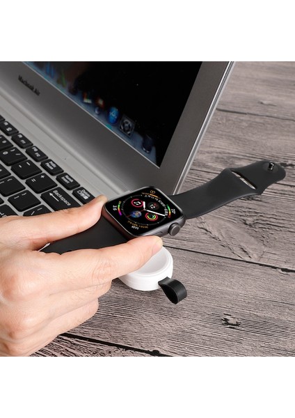 Beyaz Evrensel Taşınabilir Kablosuz Şarj Cihazı I Watch Şarj Standı Istasyonu USB Şarj Aleti Kablosu Apple Watch Series2 3 4 Ücretsiz Dropshipping (Yurt Dışından) fiyatları