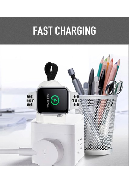 Beyaz Evrensel Taşınabilir Kablosuz Şarj Cihazı I Watch Şarj Standı Istasyonu USB Şarj Aleti Kablosu Apple Watch Series2 3 4 Ücretsiz Dropshipping (Yurt Dışından) modelleri