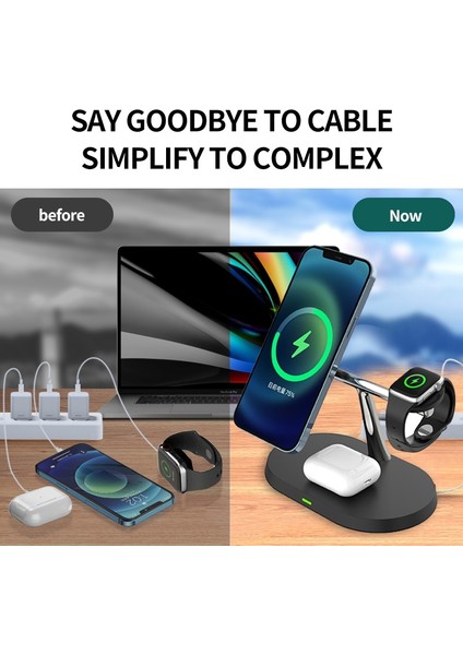 Samsung Kullanıcıları Için 100W 3 In 1 Manyetik Kablosuz Şarj Standı iPhone Samsung S22 S21 Ultra Galaxy Izle 5 Aktif 2 Hızlı Şarj Istasyonu (Yurt Dışından) fiyatları