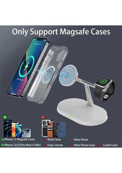 Samsung Kullanıcıları Için 100W 3 In 1 Manyetik Kablosuz Şarj Standı iPhone Samsung S22 S21 Ultra Galaxy Izle 5 Aktif 2 Hızlı Şarj Istasyonu (Yurt Dışından) modelleri