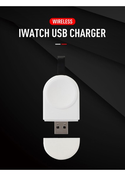 Beyaz Evrensel Taşınabilir Kablosuz Şarj Cihazı I Watch Şarj Standı Istasyonu USB Şarj Aleti Kablosu Apple Watch Series2 3 4 Ücretsiz Dropshipping (Yurt Dışından) fırsatları