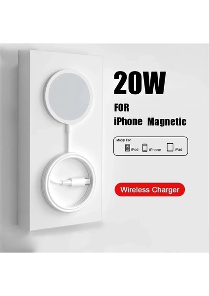 20W Kablosuz Şarj Cihazı 20W Manyetik Kablosuz Şarj Cihazı iPhone 12 Mini Xr x Xs Max 8 Plus Aksesuarları iPhone 14 13 12 11 Pro Max Için Hızlı Şarj (Yurt Dışından) fiyatları