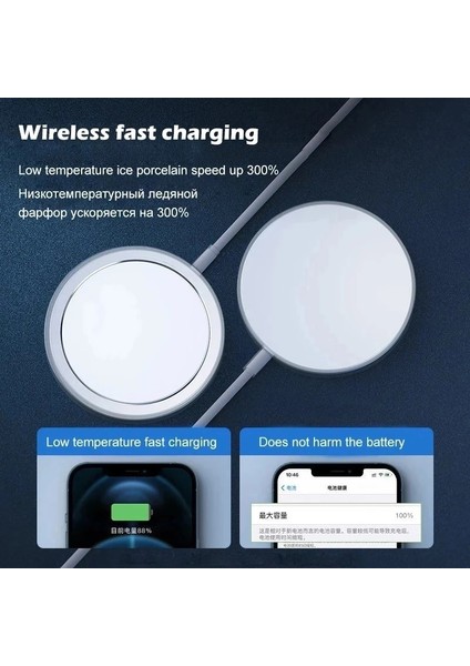 20W Kablosuz Şarj Cihazı 20W Manyetik Kablosuz Şarj Cihazı iPhone 12 Mini Xr x Xs Max 8 Plus Aksesuarları iPhone 14 13 12 11 Pro Max Için Hızlı Şarj (Yurt Dışından) fırsatları